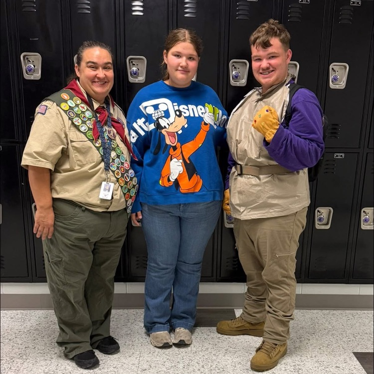 There were many characters roaming the halls today- HOCO Day 1- Disney vs Marvell
