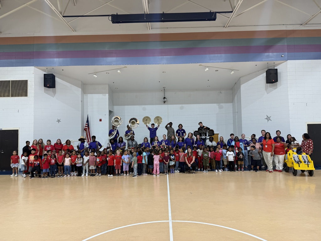 BHS Band members celebrate Georgia Pre-K Week with primary school students and staff.