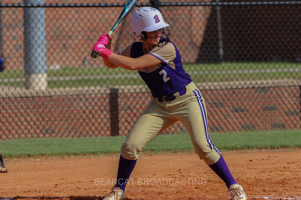 Softball player at bat