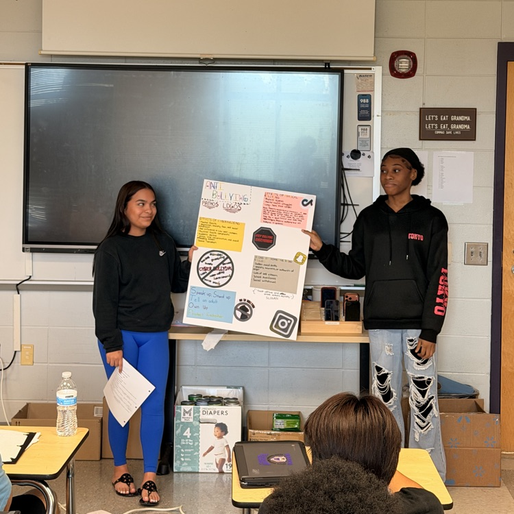 English 2 students designed and presented a product or campaign to reinforce their understanding of persuasive appeals. 