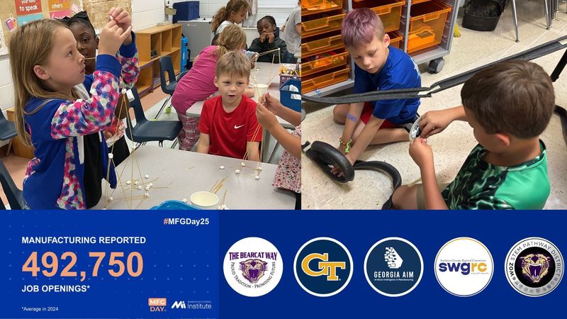 Manufacturing Reported 492,750 job openings Students building in grades K-2 as part of the WOZ ED initiative and STEM pathways