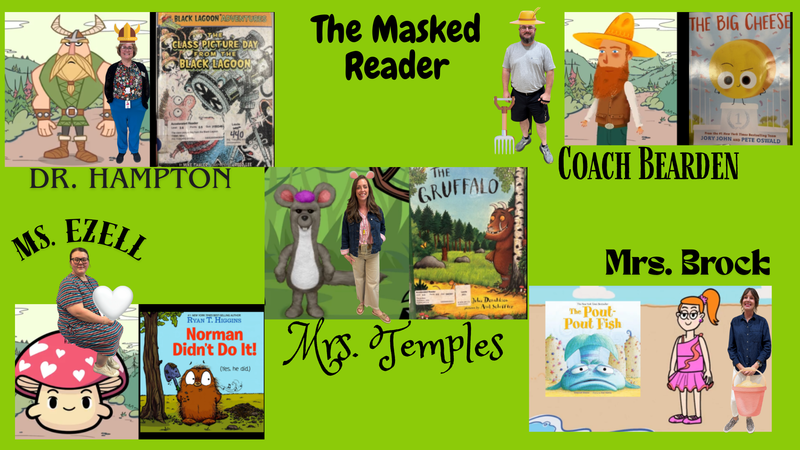 This image contains pictures of each masked reader and their identity revealed.