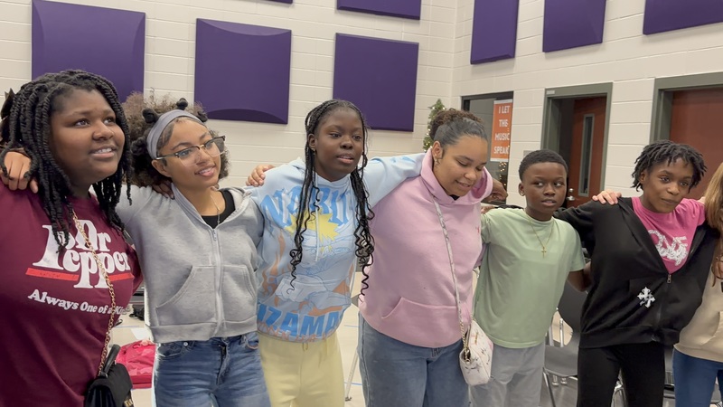 BMS Chorus Students practicing