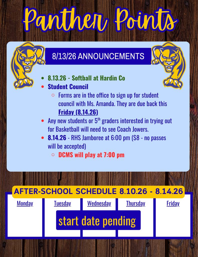 Panther Points 8/13/26