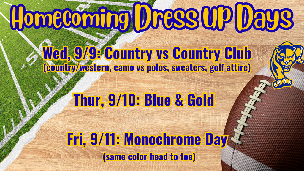 Homecoming Dress Up Days
