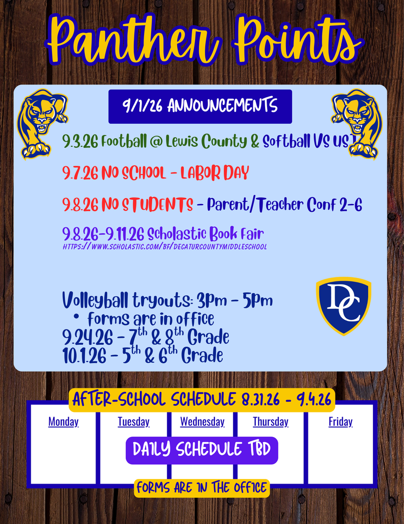 Panther Points 9-1-26