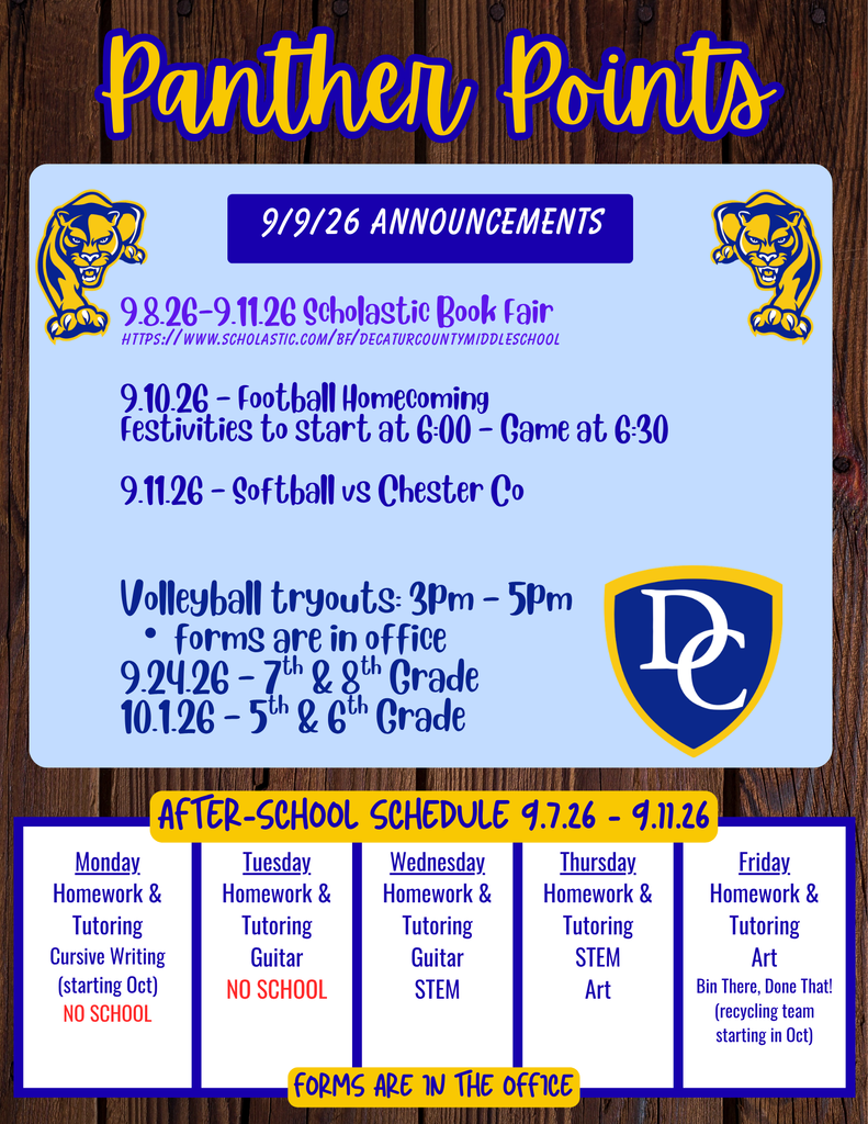 Panther Points 9-9-26