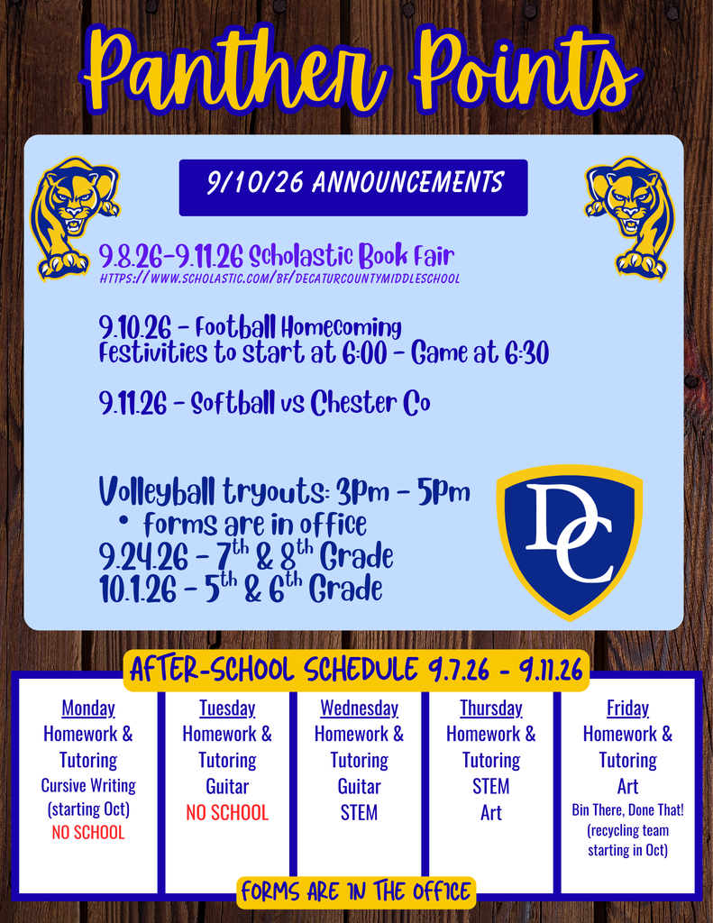 Panther Points 9-10-26