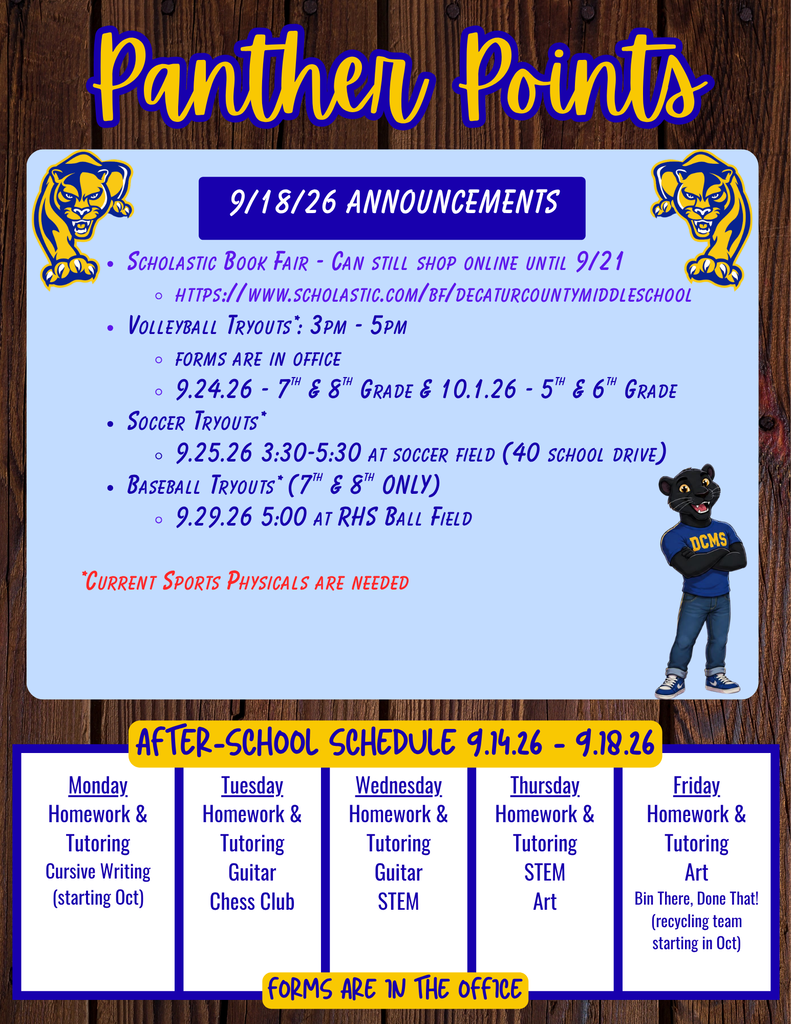 Panther Points 9-18-26