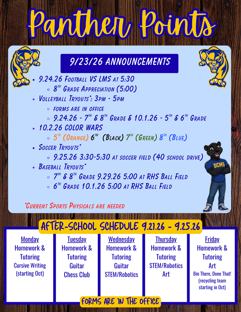 Panther Points 9-23-26
