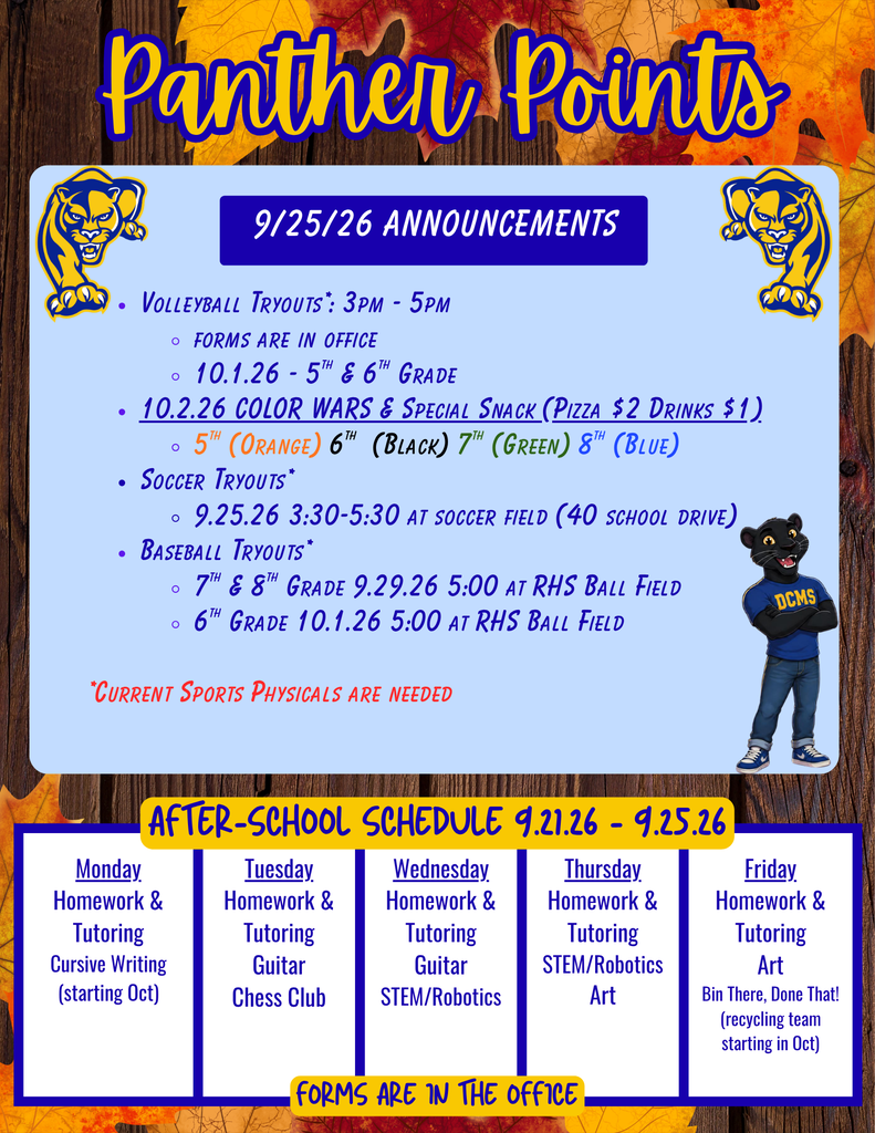 Panther Points 9-25-26