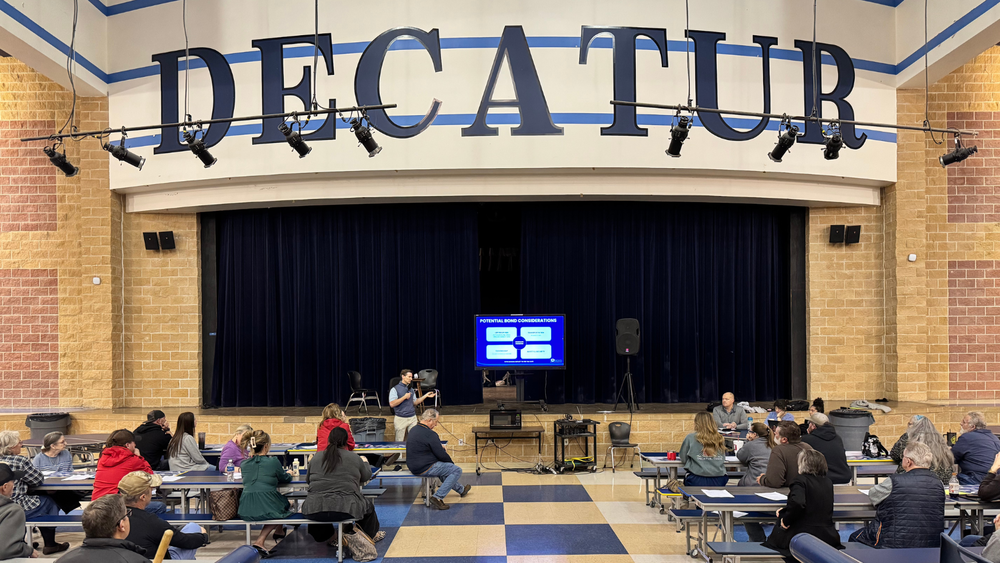 Photo of the committee at the third meeting at McCarroll Middle School