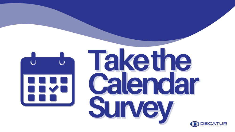 Graphic reads "Take the calendar survey"