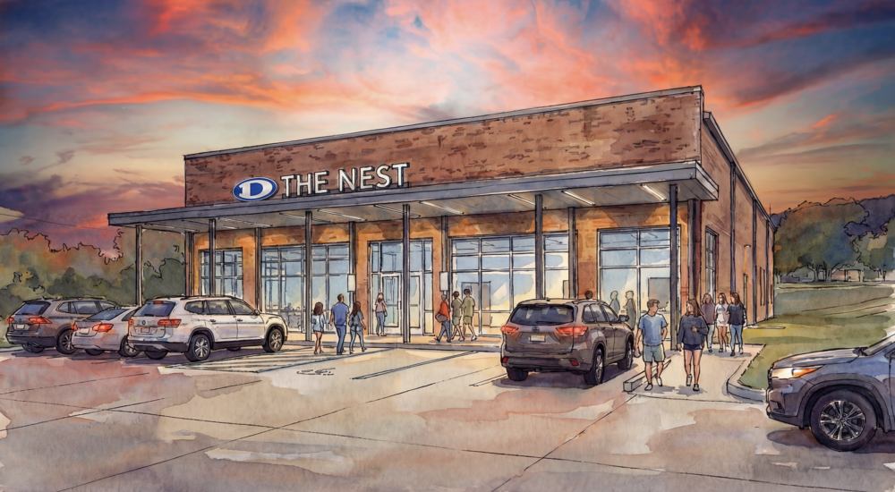 Exterior artistic rendering of what "The Nest" could potentially look like