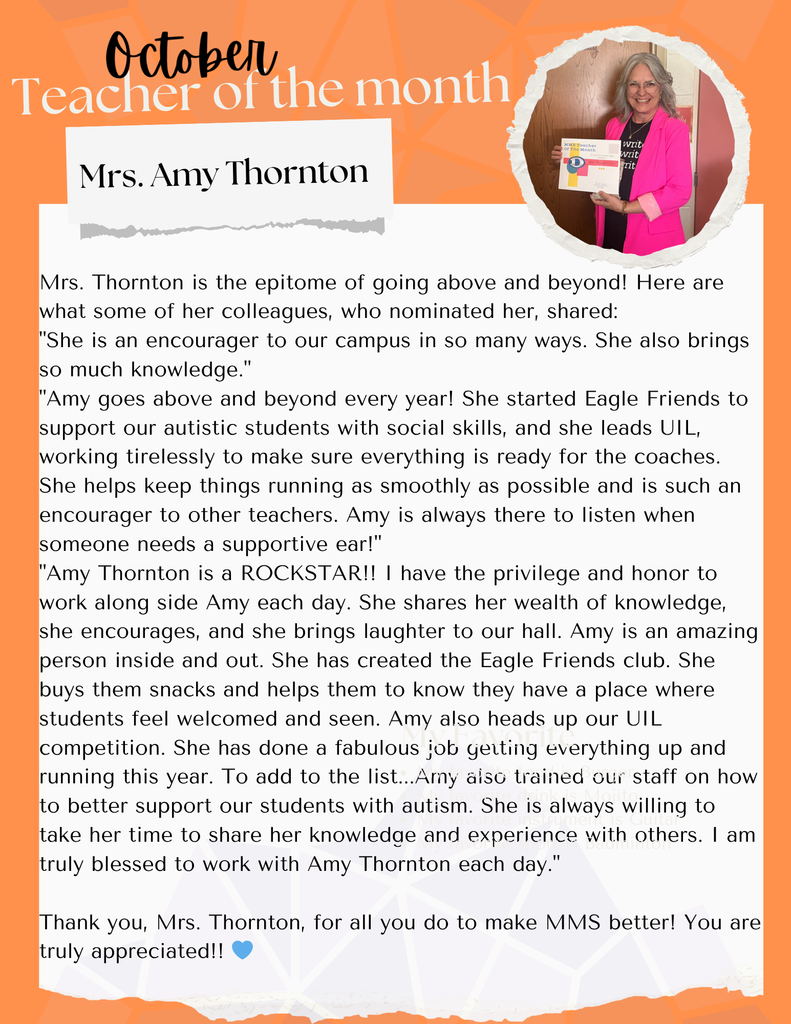Teacher of the Month Flyer