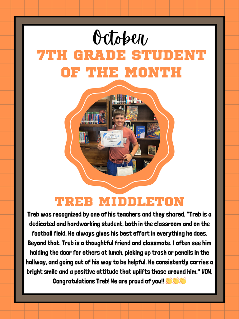 student of the month flyer
