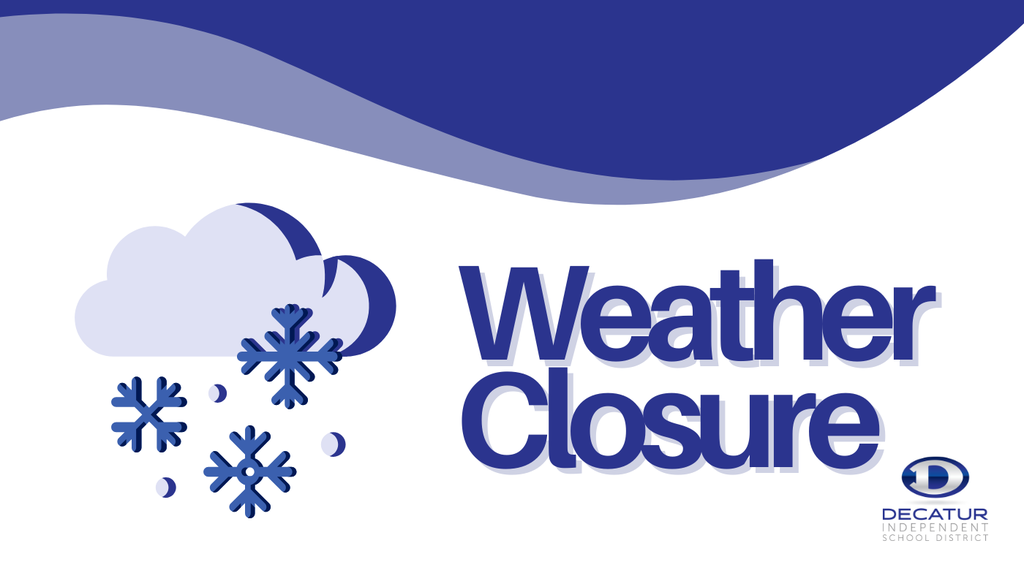 Graphic reads "Weather Closure" and shows a snow cloud 