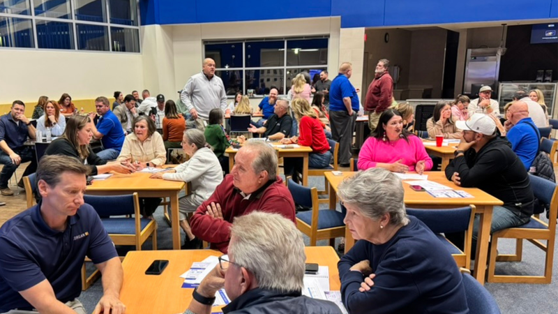 Photo of the bond committee meeting at Decatur High School