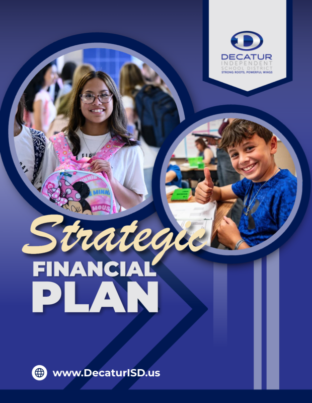 Cover of the strategic financial plan in English.