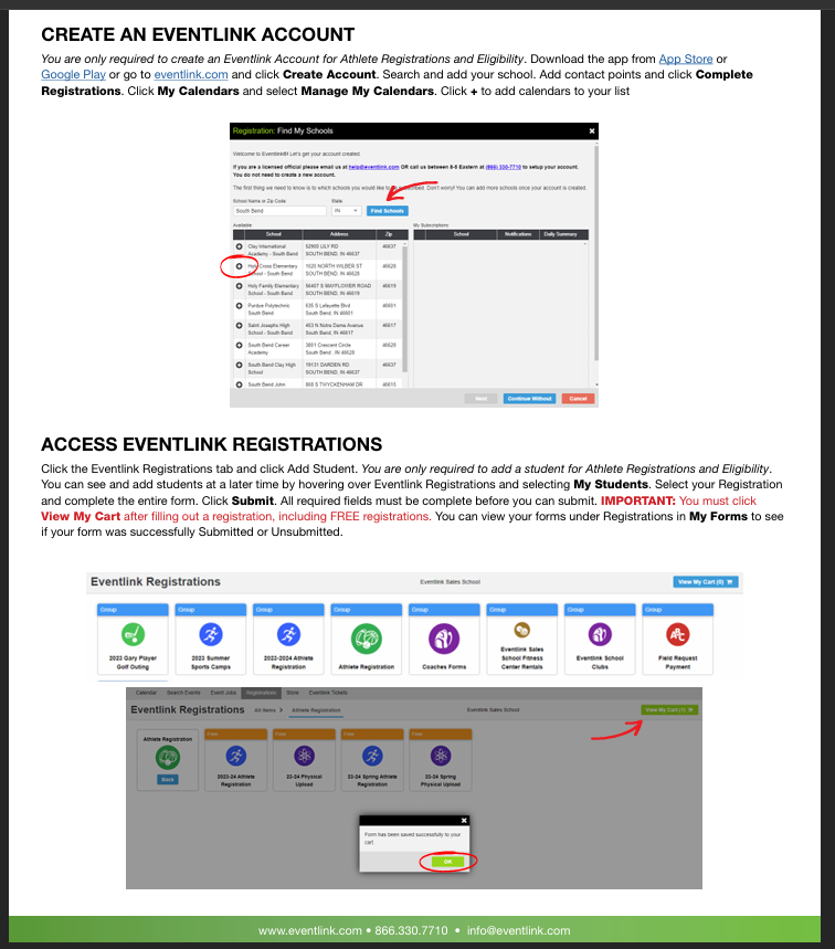 Creating an Account and Registering a Student Athlete