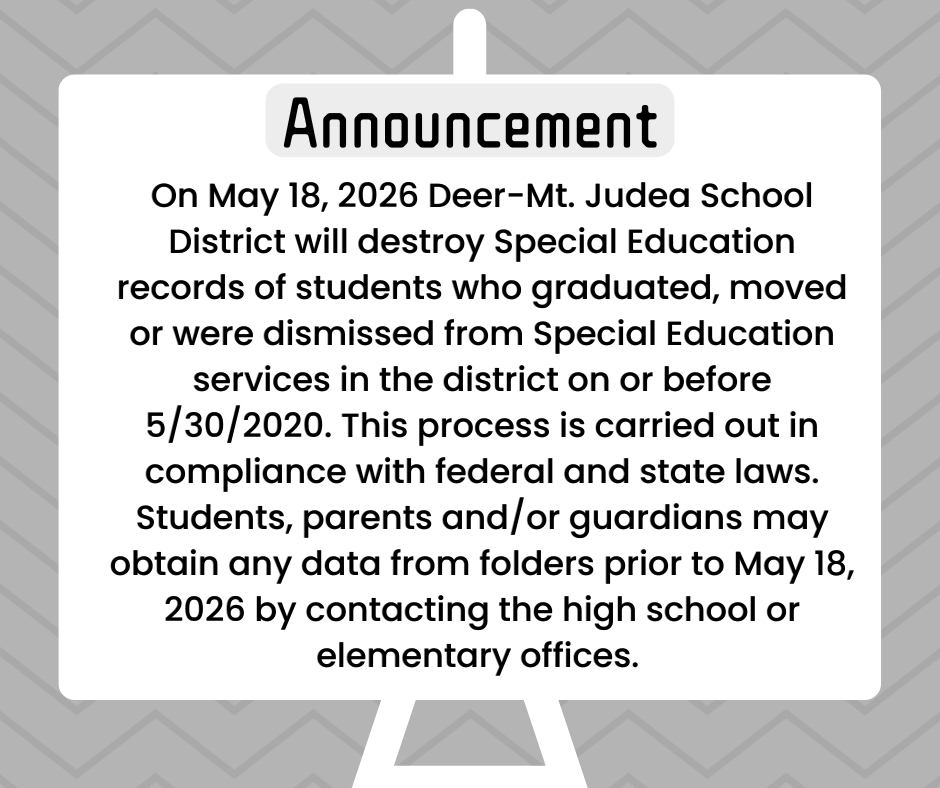 Special Announcement