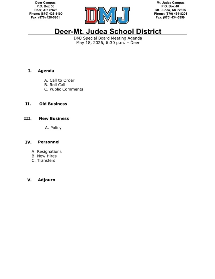 may special board meeting