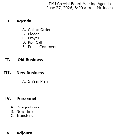 Agenda
