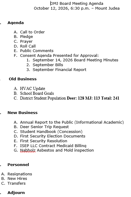 Board Agenda