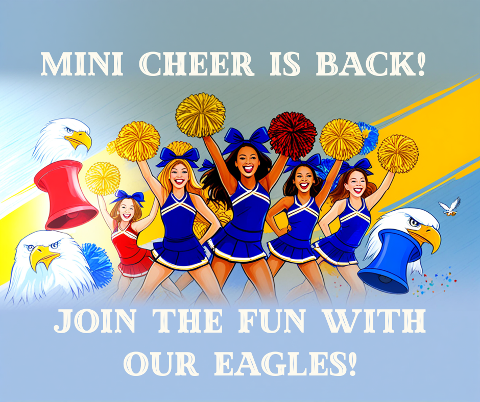 Facebook Post - Mini Cheer is Back! Join the Fun with Our Eagles!