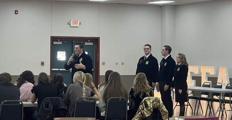 President, Cooper Kline, encouraging members from 10 chapters to be leaders!