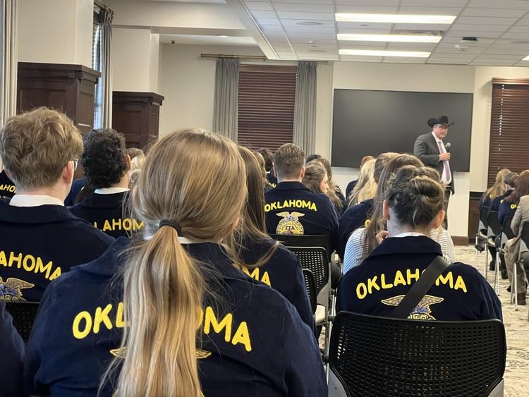Listening to legislators during a special FFA Day session. 