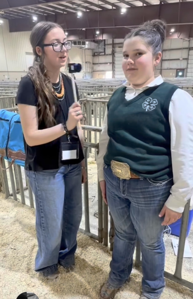 Piper interviewing a member!