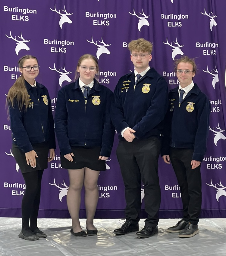 We made our way to Burlington for speech contests and even threw an 8th grader into the full creed and she did great!! Piper, Reagan, Jonas and Chase gave it their all on Monday, even after a track meet! 