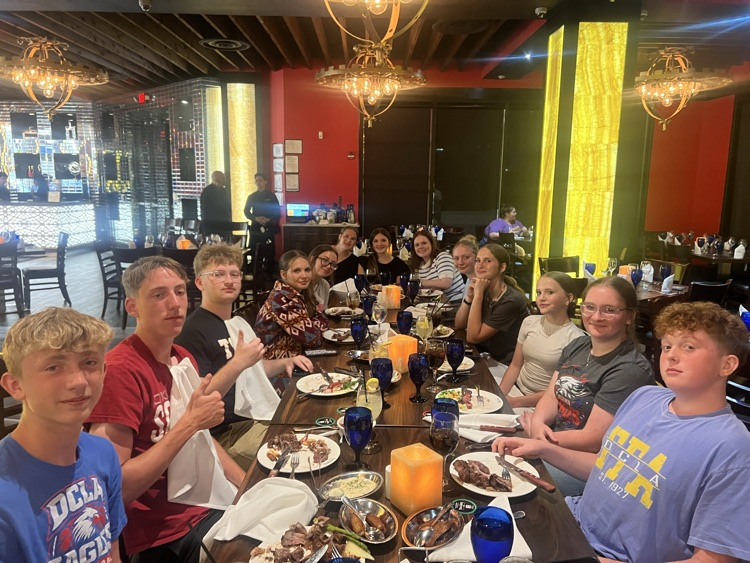 They don’t leave hungry! Thank you to the Ag Booster Club for sponsoring our dinner!