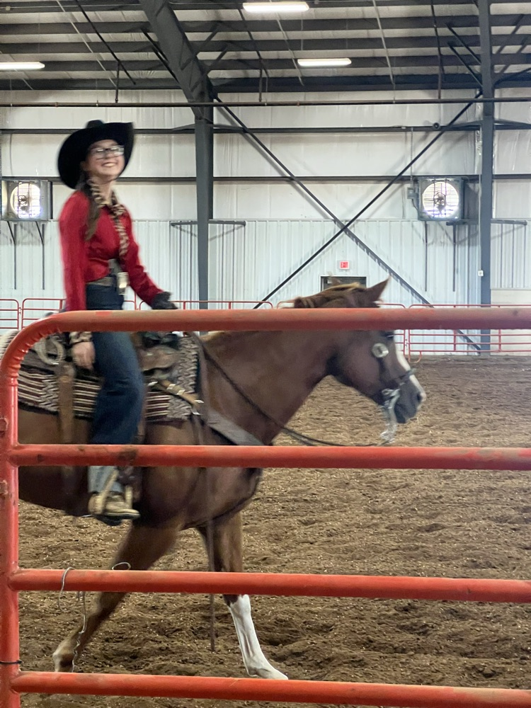 Piper doing what she loves