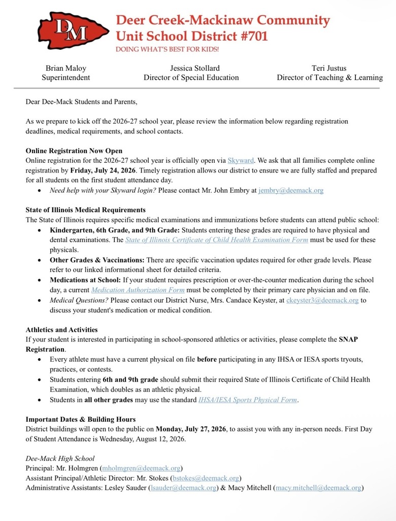 Welcome Letter Page 1