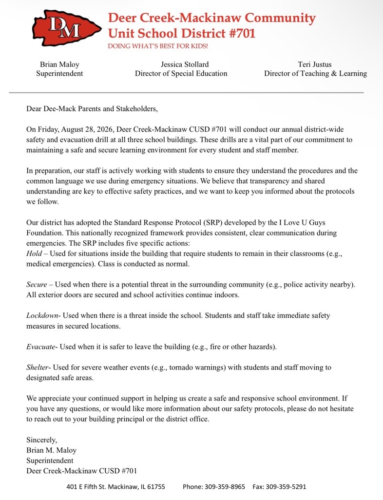 Crisis Drill Notification