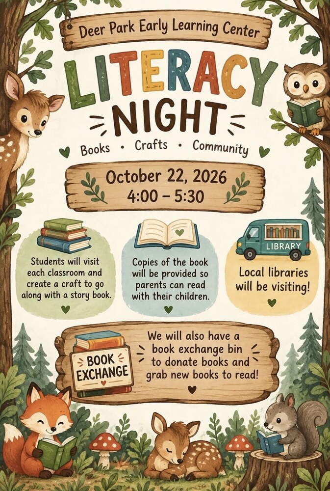 flyer for Literacy night event