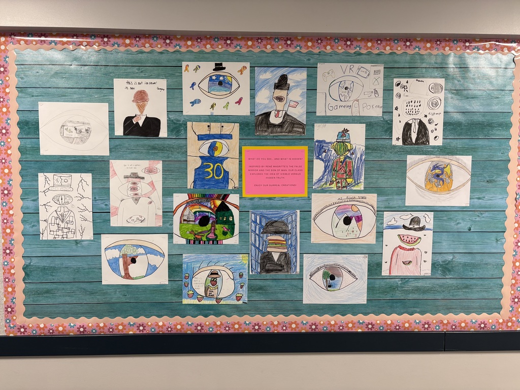 Arcadia students focused on drawing surrealist pieces. 