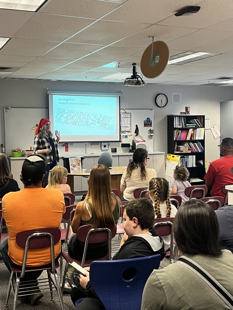 Photos highlighting a few moments of parents at school with their students for  Arcadia family fun night.