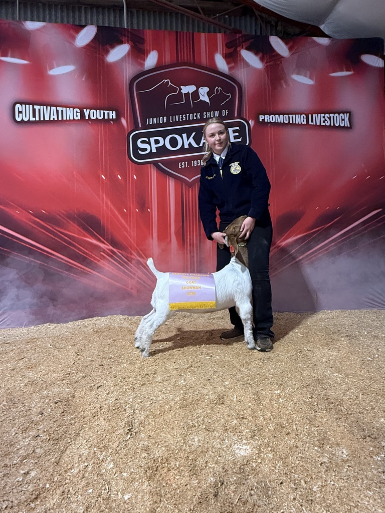 FFA Junior livestock photos of students and their animals