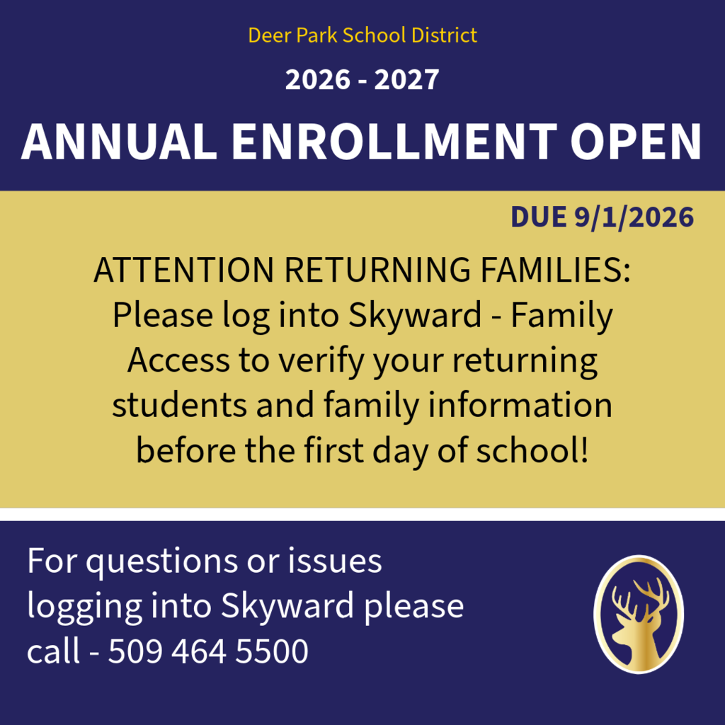 Annual enrollment open for returning students for the 26 - 27 school year