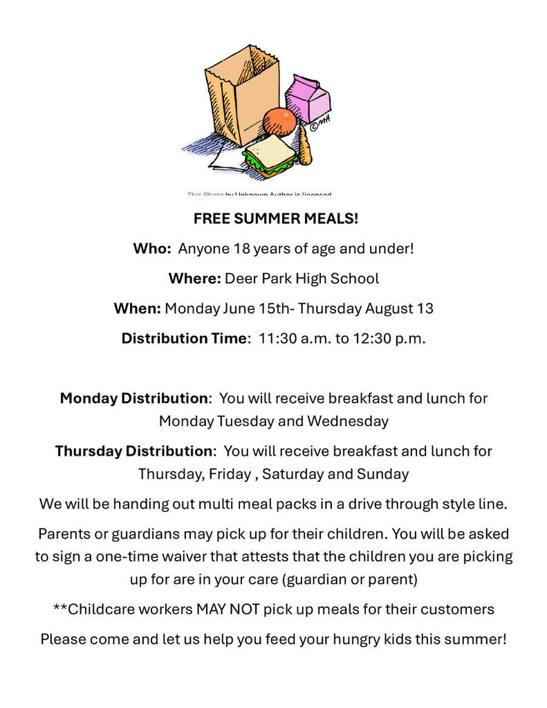 Free Summer Meals Info Banner