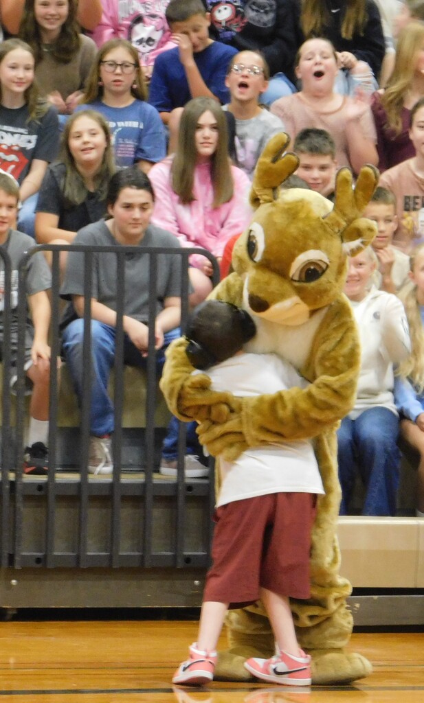 Middle School back to school assembly - students and staff having a great time!