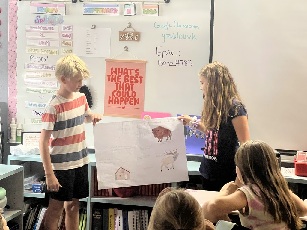 Students presenting national park