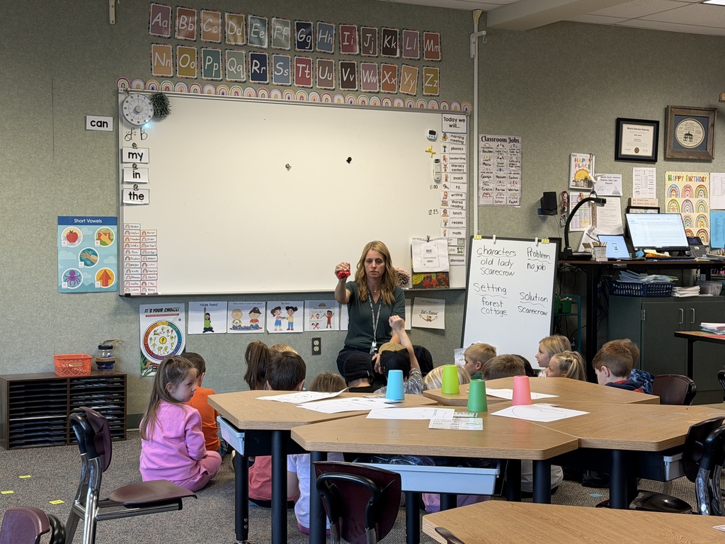 Kindergarten doing the wrinkled heart lesson