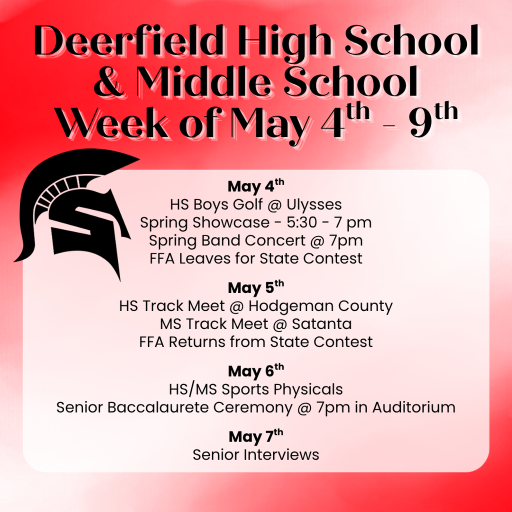 DHS/DMS 5/4/2026 - 5/7/2026 Events