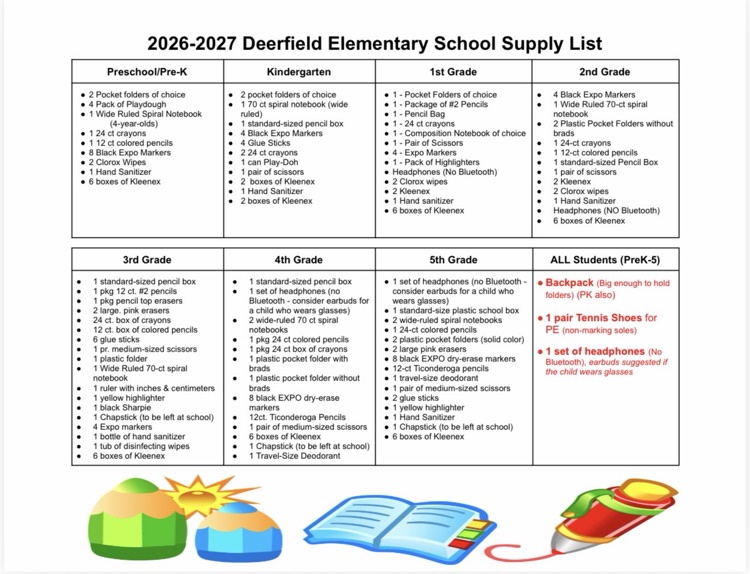 2026-2027 DES Supply List