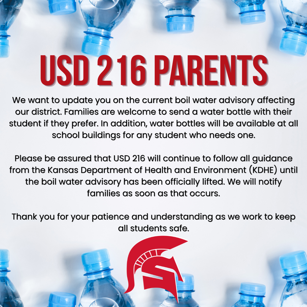 Water bottles and boil advisory