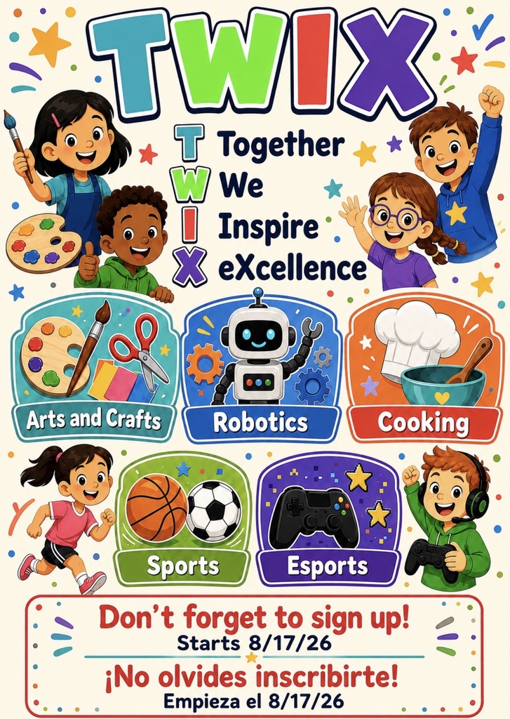 A colorful promotional poster for a girls' basketball skills program fills the image. The design uses bright red and blue colors with a basketball theme throughout. Large bold text at the top reads, āGirls Basketball ā Middle & High School Girls.ā In the center, a white silhouette of a female basketball player is shown in a shooting position, standing inside a comic-style starburst graphic. To the right is a basketball hoop with a basketball appearing to drop through the net. Decorative elements such as whistles, stars, basketballs, and comic-book style graphics surround the design. Below the main image, large text announces the schedule: āWED/FRIDAYS 4:30ā5:30 PM.ā At the bottom, text reads āGet Ready to Play!ā The location is listed as Big Gym, and contact information directs families to Micaiah Smith or Jessica Miller via ParentSquare. The overall style is energetic and eye-catching, using bold lettering, sports graphics, and school spirit colors to encourage middle and high school girls to participate